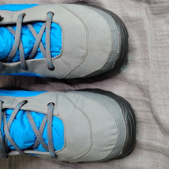 The North Face Boots Boys Blue Gray Primaloft Nuptse Insulated Snow Winter - Picture 3 of 10